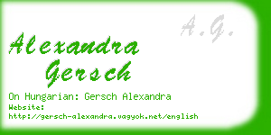 alexandra gersch business card